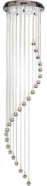Searchlight Hängeleuchte Hallway 5Lt Multi-Drop Pendant- Chrome Metal & Cle günstig online kaufen