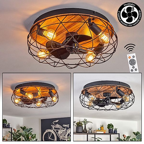 hofstein Deckenventilator Ventilator aus Metall/MDF in günstig online kaufen