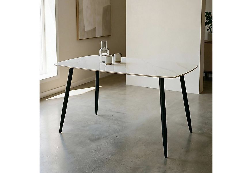 IDIMEX Esstisch MORA, Esszimmertisch 140x80 cm Keramikplatte und Metallgest günstig online kaufen