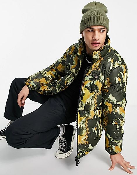 Dickies – Crafted – Jacke mit Military-Muster-Grün günstig online kaufen