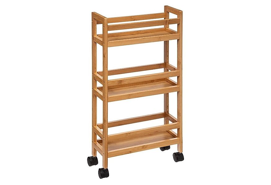5five Simply Smart Badregal Badregal auf Rollen, Rollwagen, 3 Etagen, Bambu günstig online kaufen