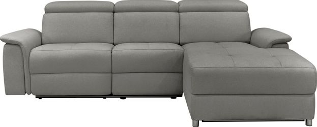 PLACES OF STYLE Ecksofa "Pareli, L-Form, 259cm,m. Recamiere, Echtleder, Kun günstig online kaufen