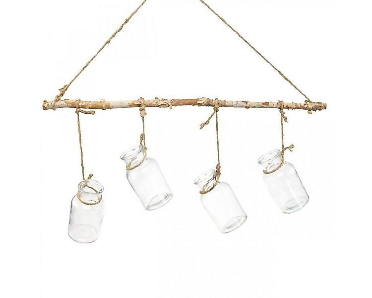 Viana Hängedekoration Hängedeko mit Glasvasen an Holzast für Blumenarrangem günstig online kaufen