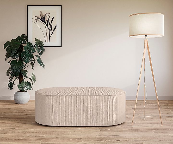 OTTO home Polsterhocker "EIVIND Sitzhocker, Maße: B/T/H: 142/70/48 cm" auch günstig online kaufen