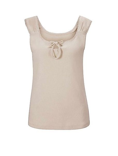 heine T-Shirt LINEA TESINI Damen Designer-Shirttop in Rippenoptik, sand günstig online kaufen