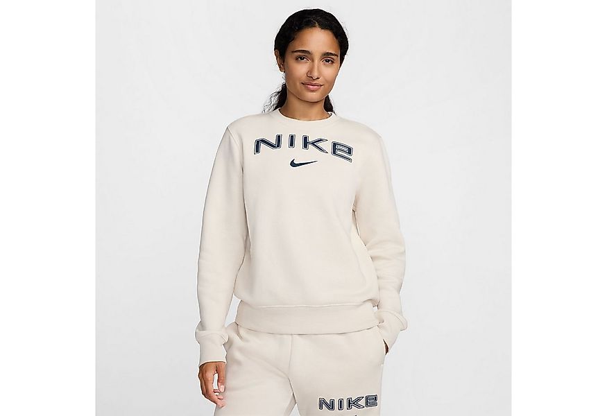 Nike T-Shirt W NSW PHNX FLC STD LOGO CREW LT OREWOOD BRN/WHITE/ARMORY NA günstig online kaufen