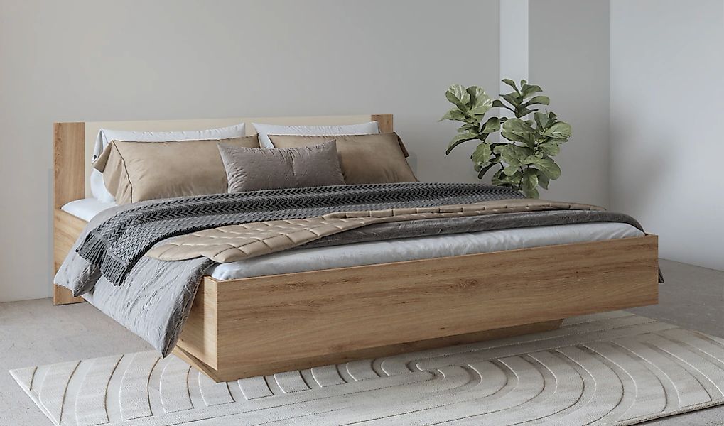 Home affaire Bettgestell "Bitry, Breite 160 bzw. 180 cm, moderner Bettrahme günstig online kaufen