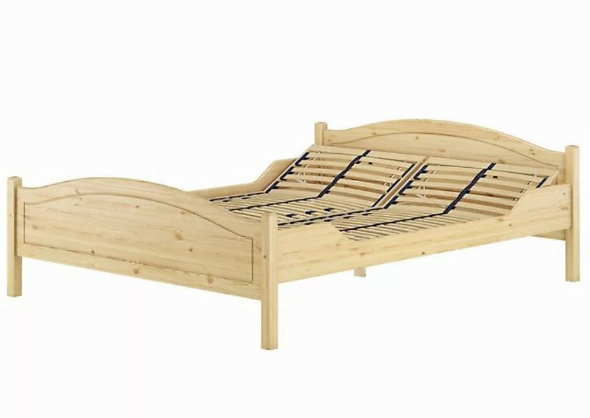 ERST-HOLZ Bett Massivholzbett 160x200 Doppelbett Kiefer, Kieferfarblos lack günstig online kaufen