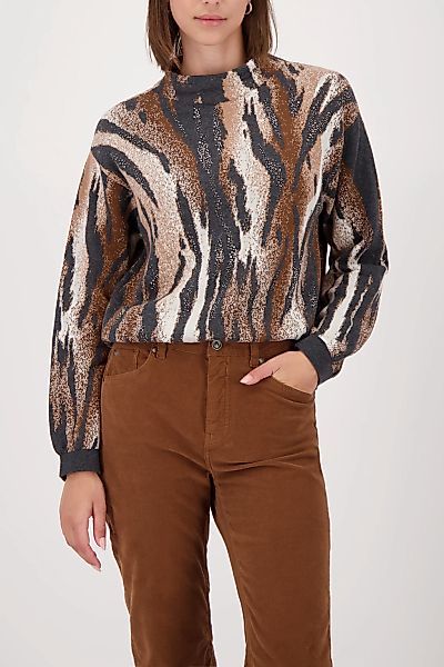 Monari Strickpullover Regular fit mit Rundhalsausschnitt günstig online kaufen