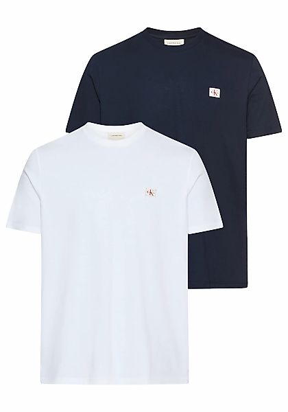 Calvin Klein Jeans T-Shirt "SS BADGE TEE 2 PACK", 2 Stk. Mit Rundhalsaussch günstig online kaufen