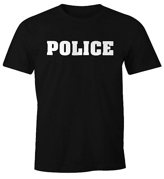 MoonWorks Print-Shirt Herren T-Shirt Fasching Police Polizei Faschings-Shir günstig online kaufen