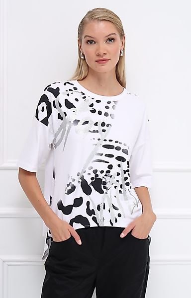 Passioni T-Shirt mit abstraktem Leoprint und günstig online kaufen