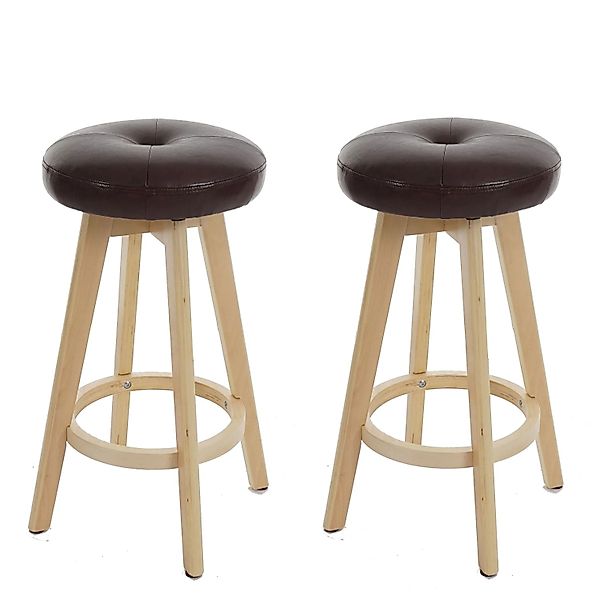 PROREGAL 2er-Set Barhocker Drehbar Und Einfach Sitzhöhe 67cm Holz Kunstlede günstig online kaufen
