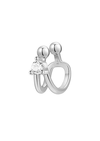 Hey Happiness Ohrklemme Solitär, Ear Cuff mit Kristall, Zarte 925 Silber Oh günstig online kaufen