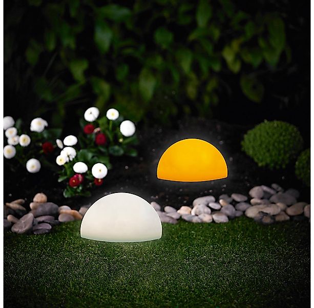 MeLiTec LED Solarleuchte 2er Set Solar-Gartenleuchte LK18 Modell Halbkugel, günstig online kaufen