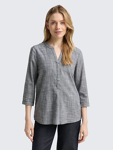 TOM TAILOR Langarmbluse Bluse aus Baumwolle günstig online kaufen
