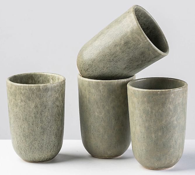 gipfelstück Becher "MoosnStein" Scandi-Style, Reaktivglasur, jedes Stück ei günstig online kaufen