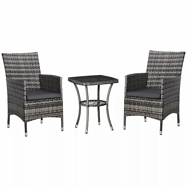 Outsunny Sitzgruppe Rattan Gartenmöbel Set mit günstig online kaufen