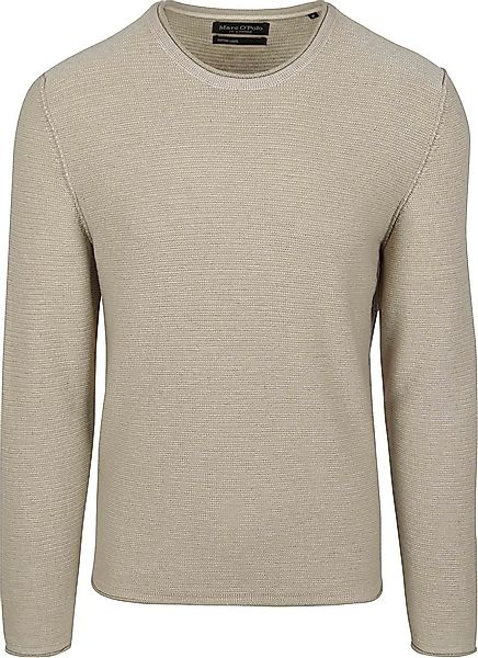 Marc O'Polo Rundhalspullover aus Bio-Baumwoll-Leinen-Mix günstig online kaufen