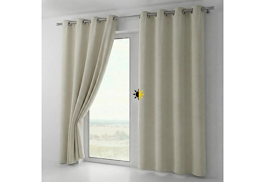 Beautex Verdunkelungsvorhang Verdunkelungsgardine Ösen Vorhang blickdicht a günstig online kaufen