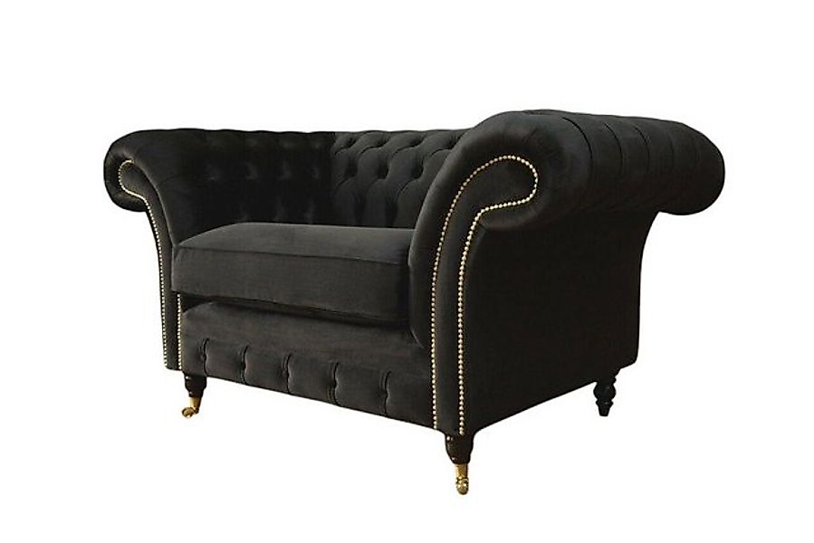 Xlmoebel Sofa Neu Club Lounge Sofa mit Chesterfield-Design Stoff für 1,5 Pe günstig online kaufen