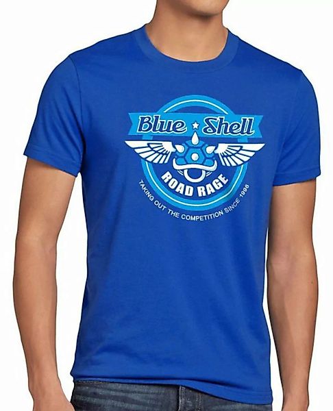 style3 Print-Shirt Herren T-Shirt Blue Shell Kart mario super snes n64 swit günstig online kaufen