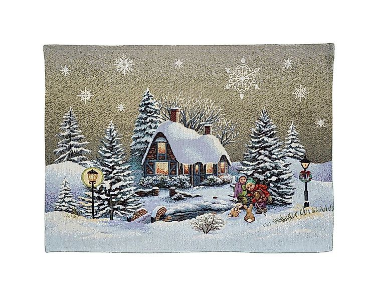 texpot Tischdecke Druck Winterdorf Advent Weihnachten Tischläufer Weihnacht günstig online kaufen