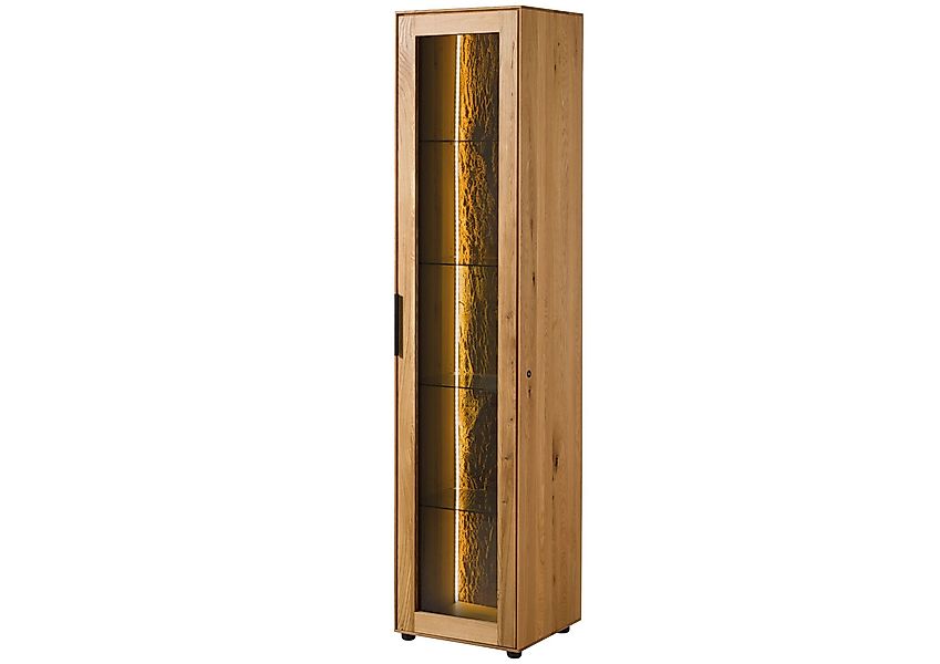 Massivmoebel24 Standvitrine #20 (Wildeiche 46x43x203 natur günstig online kaufen
