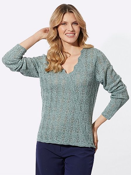 Sieh an! Strickpullover Ajour-Pullover Langarm Ajour günstig online kaufen