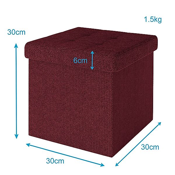 Intirilife Sitzhocker (Sitzwürfel mit Stauraum 30x30x30 cm in NEBEL LILA - günstig online kaufen