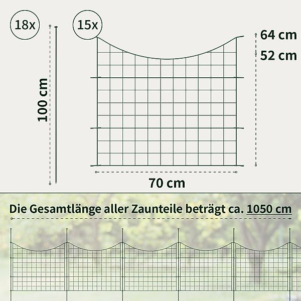 VERDOBA Zaun Teichzaun Gartenzaun Hundezaun - günstig online kaufen