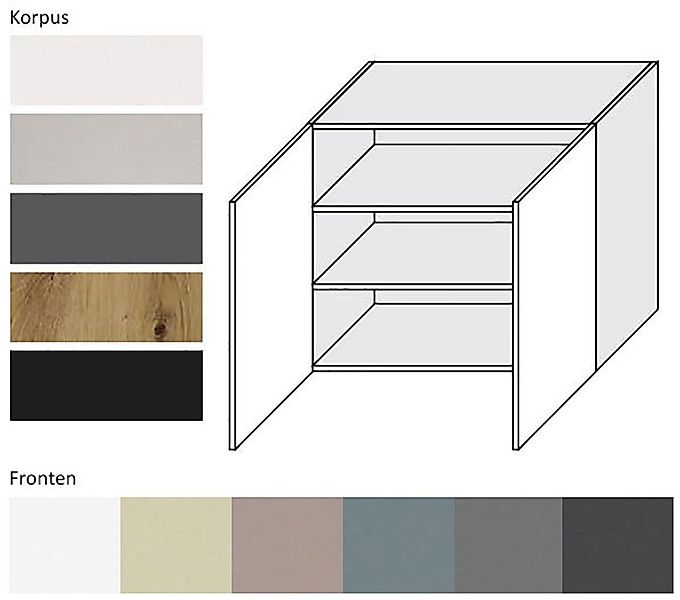 Feldmann-Wohnen Klapphängeschrank Kvantum (2-türig, innen 2 günstig online kaufen