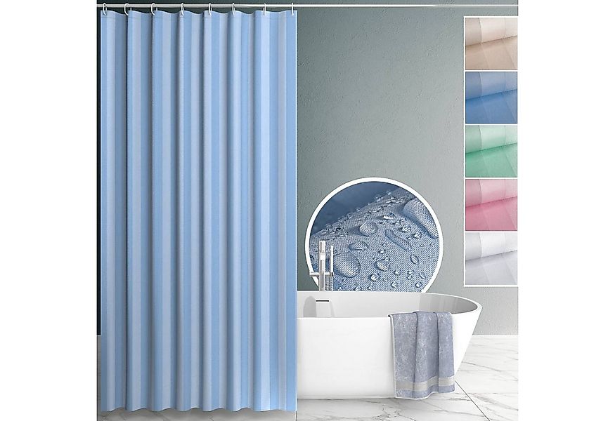 ANRO Duschvorhang aus Italien hochwertiger Badevorhang Textil mit Ösen und günstig online kaufen