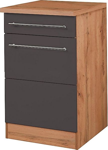 KOCHSTATION Unterschrank KS-Wien Breite 50 cm, mit 1 Tür und 1 Schubkasten günstig online kaufen