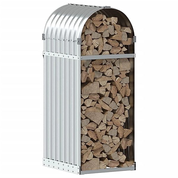 vidaXL Kaminholzregal Kaminholzunterstand Silbern 40x45x100 cm günstig online kaufen