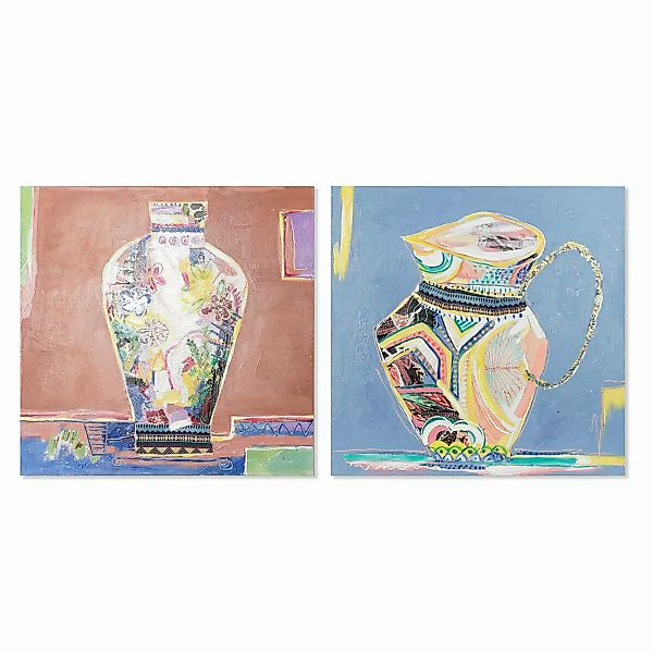 Bild Dkd Home Decor Leinwand Vase Moderne (80 X 2,8 X 80 Cm) (2 Stück) günstig online kaufen