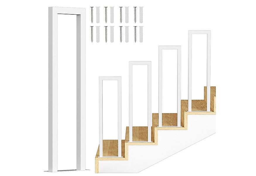 Clanmacy Treppengeländer U-förmige Eisen Handlauf Geländer Aufmontage 55 - günstig online kaufen