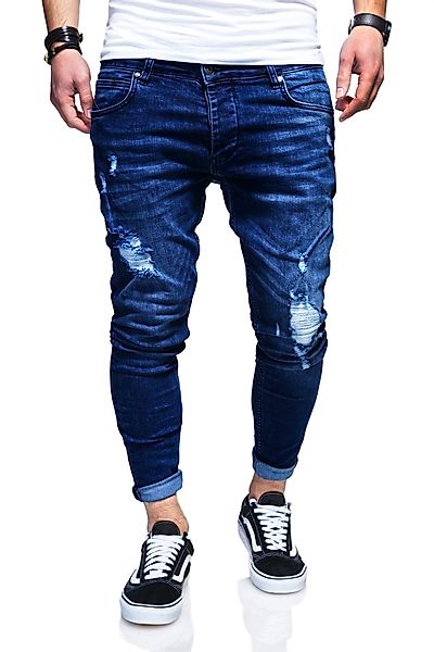 behype Slim-fit-Jeans "EIKE" mit trendigen Used-Elementen günstig online kaufen