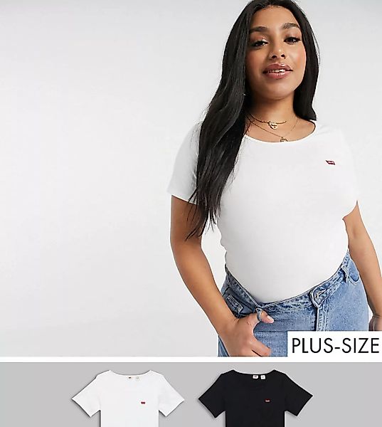 Levi's Plus – Online Exclusive – 2er-Set bunte T-Shirts-Mehrfarbig günstig online kaufen