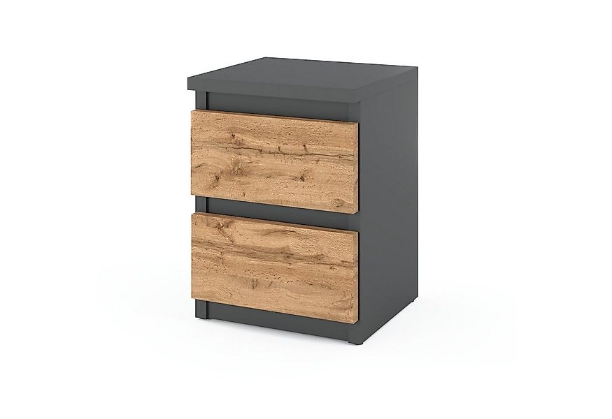 KOSETO Nachtkonsole, Nachttisch mit 2 Schubladen für Schlafzimmer, Büro - M günstig online kaufen