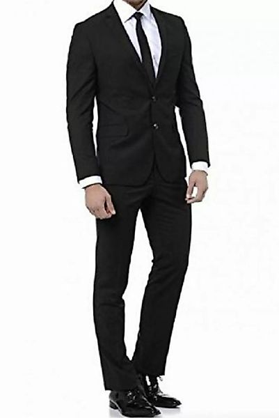 Keskin Collection Anzug Keskin Collection Herren Anzug Schwarz Regular Fit günstig online kaufen