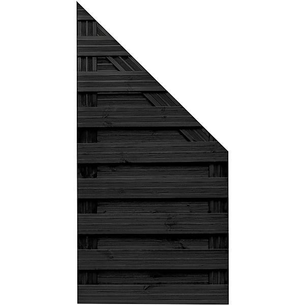 Sichtschutzzaun-Anschlussel. Goch Anthrazit,asiert 180/90 x 90 cm günstig online kaufen