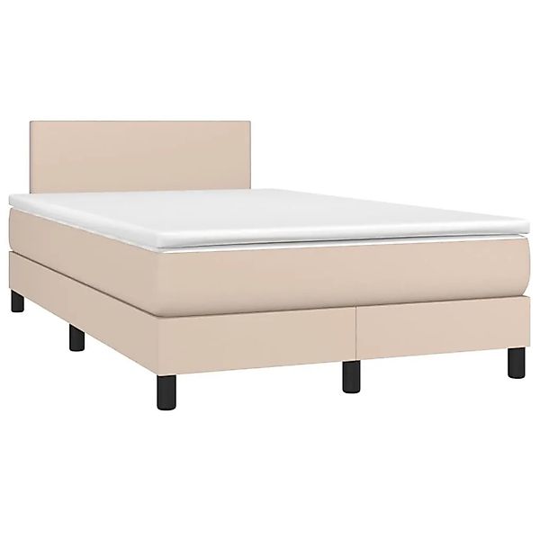 vidaXL Boxspringbett Matratze Cappuccino-Braun 120x190 cm Kunstleder 326981 günstig online kaufen