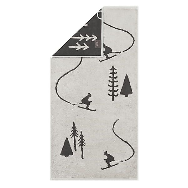 Cawö Handtücher WINTER EDITION Skifahrer 6272 - Farbe: platin/basalt - 70 - günstig online kaufen
