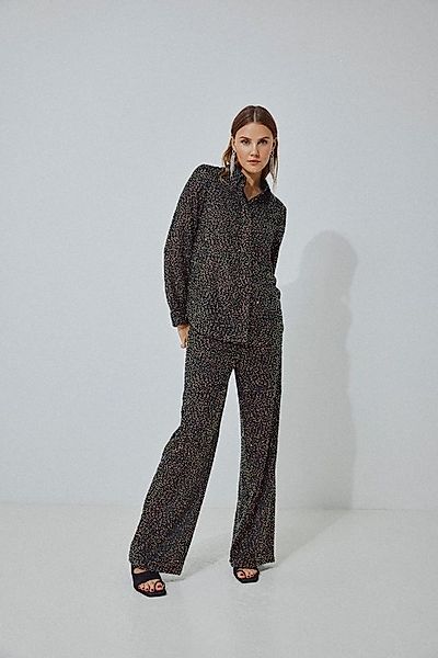 Vila Stoffhose Pailletten Stoff weite Elegante Marlene Pants VISCARA VIVARO günstig online kaufen