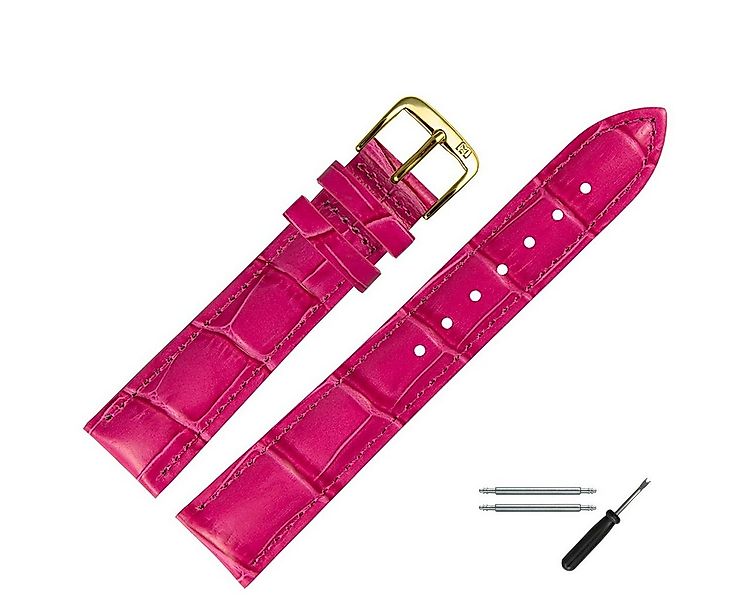 MARBURGER Uhrenarmband 20mm Leder Alligator Prägung günstig online kaufen
