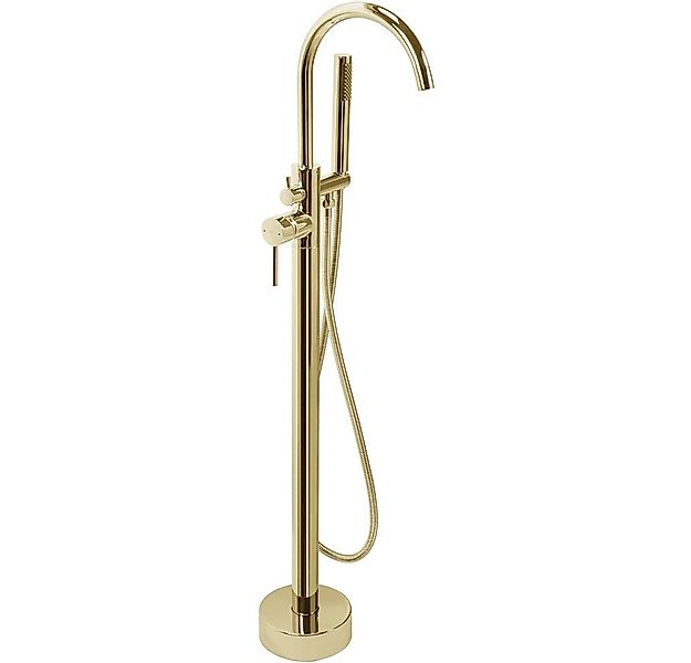 wohnwerk.idee Standarmatur Freistehende Badewannenarmatur Mono Gold Matt Sc günstig online kaufen
