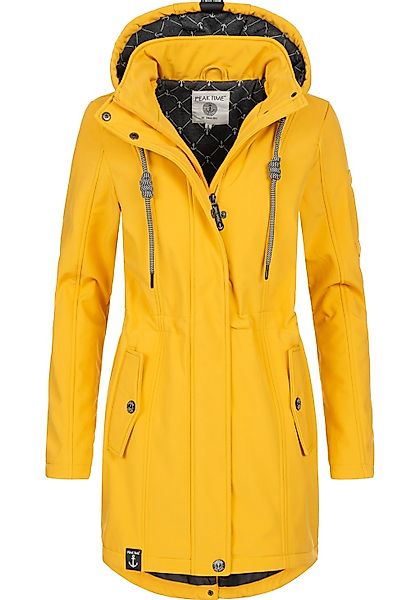 PEAK TIME Softshelljacke "L60013", mit Kapuze, wasserabweisender Übergangs- günstig online kaufen
