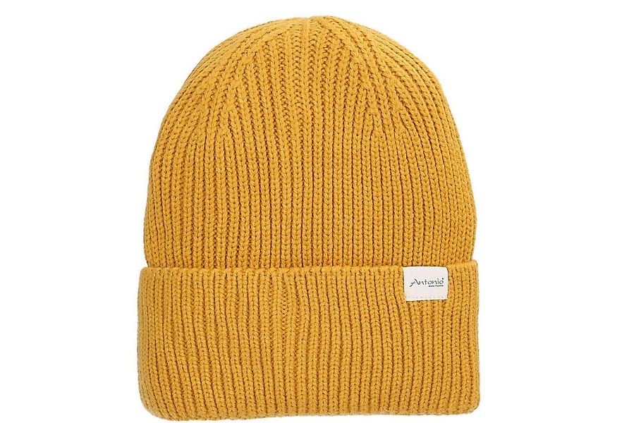 Antonio Strickmütze Antonio Winter Strickmütze mit Umschlag yellow (1-St) günstig online kaufen