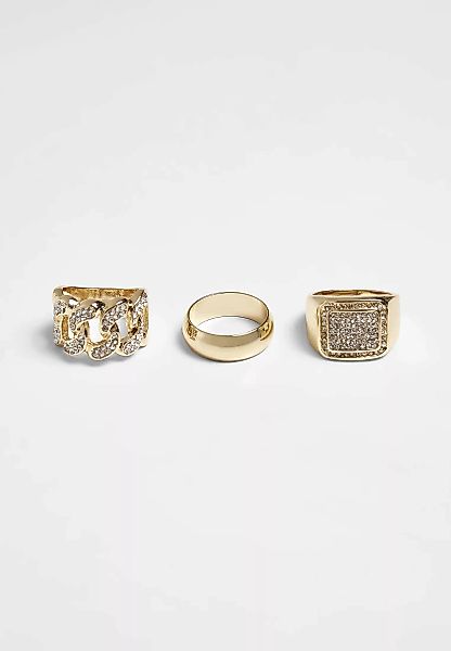 URBAN CLASSICS Ring-Set "Unisex Diamond Ring 3-Pack" günstig online kaufen